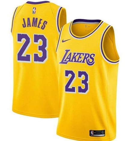 Youth Los Angeles Lakers #23 LeBron James Yellow Stitched Basketball Jersey